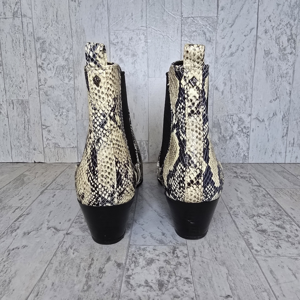 Sam Edelman Reesa Snake Embossed Ankle Boots - Picture 4 of 7